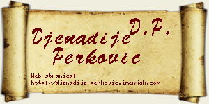 Đenadije Perković vizit kartica